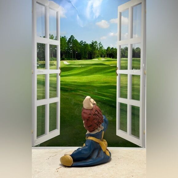 Rare Raggedy Ann Ceramic Collectible Doll, 1970's, Charming Blue & Tan Figurine - Picture 4 of 8